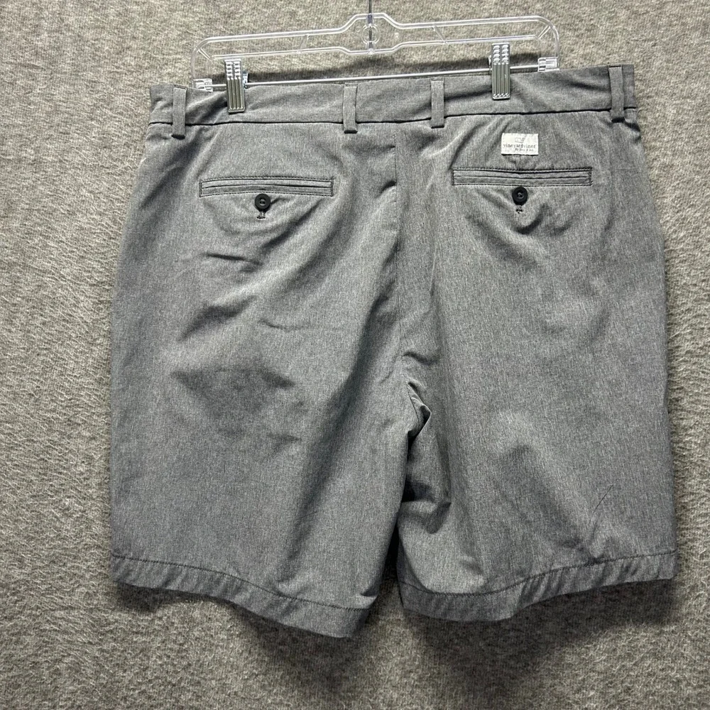 Vineyard Vines Performance Breaker Shorts Men 36 Gray Heather Stretch Golf Short